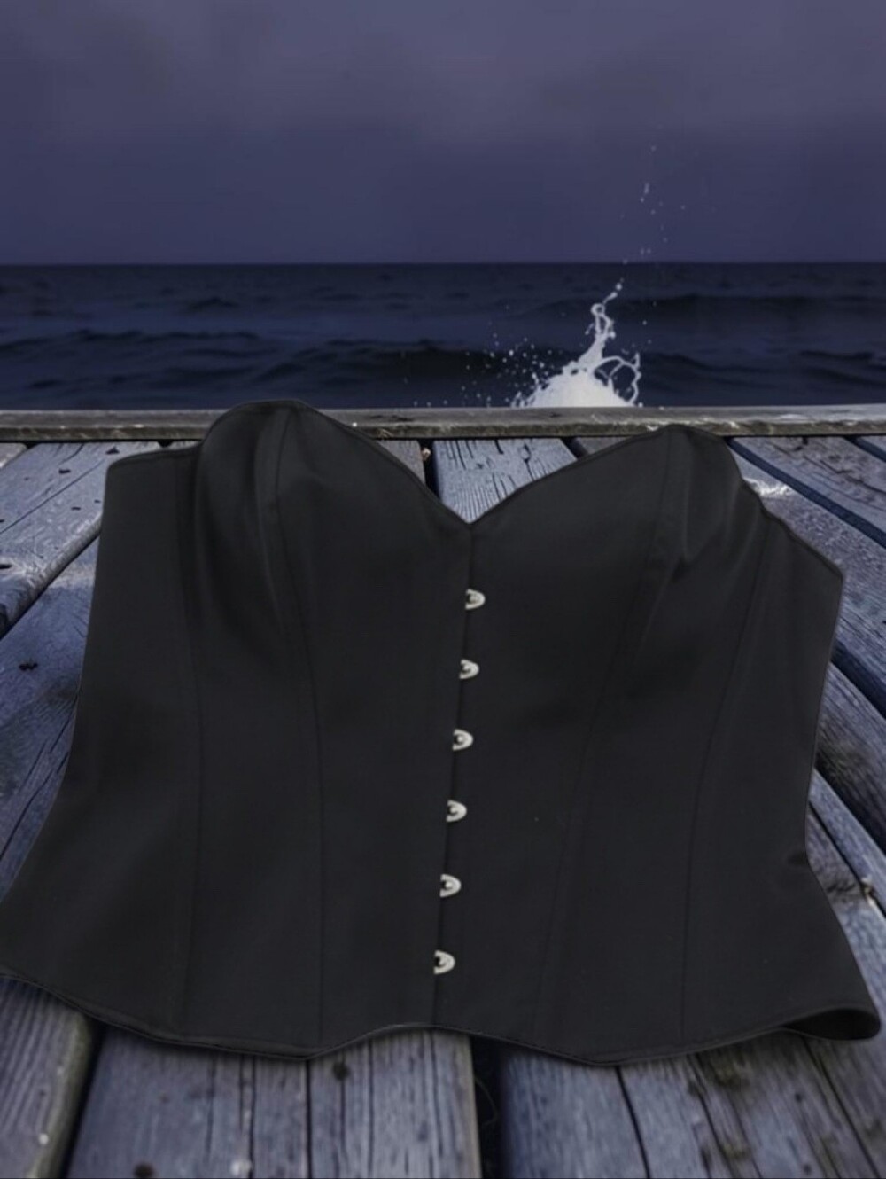 Hips & Curves Black Strapless Corset Top